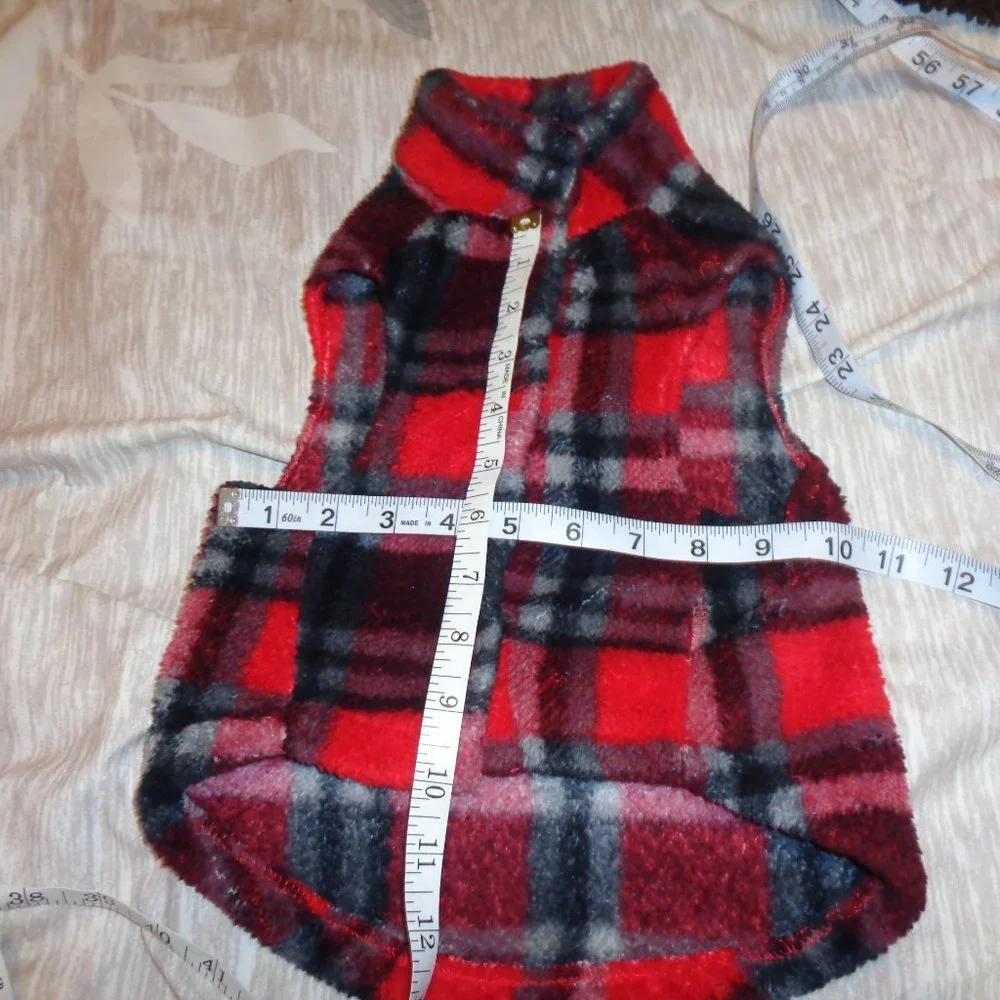 Plaid Dog Shirt Size Large